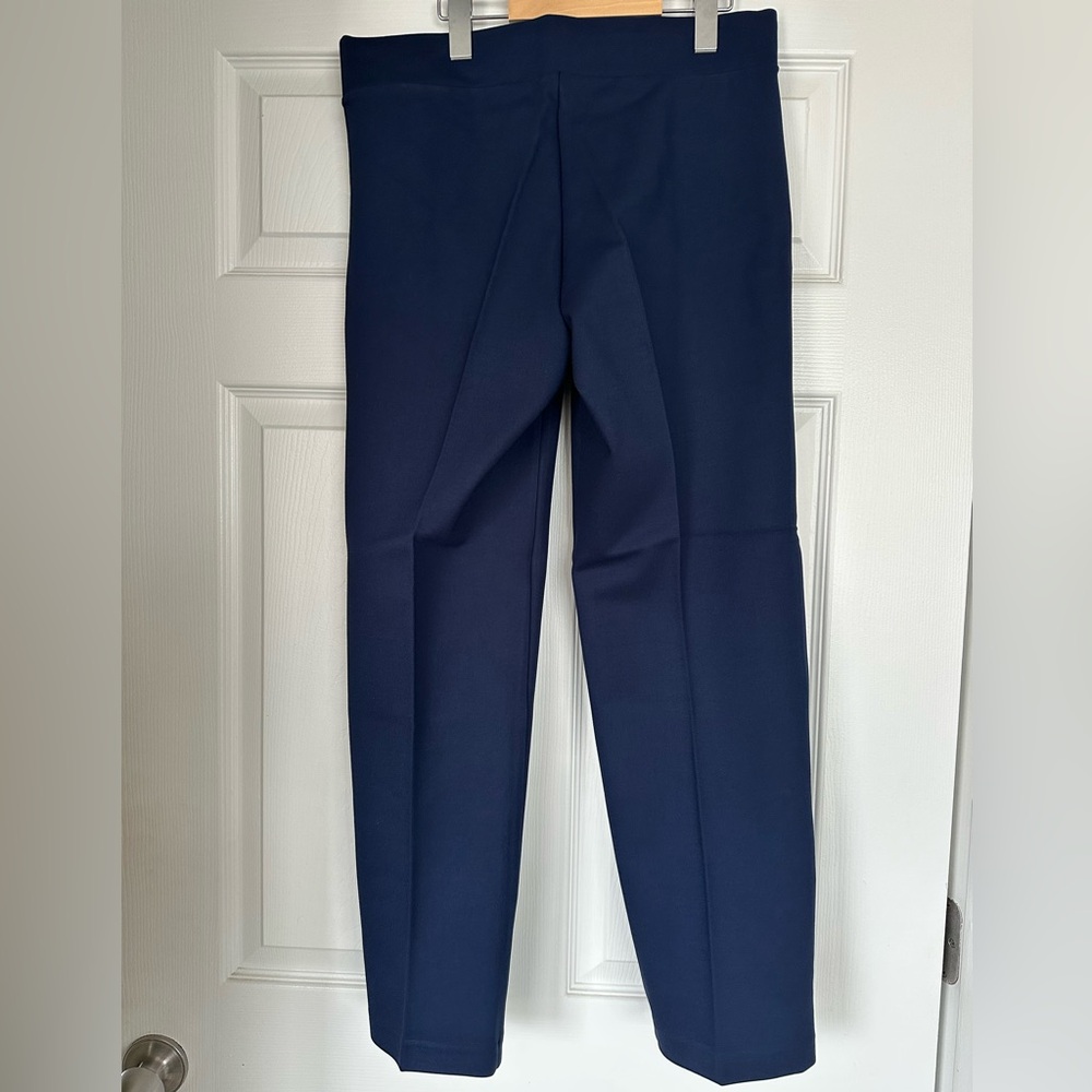 LOFT Women's Navy Blue Pull On Straight Pants in Ponte Size M Style NWT - Picture 7 of 8
